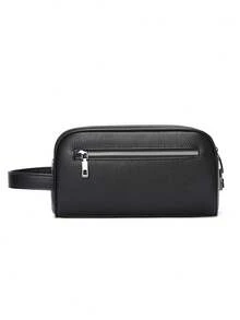 Men's Business PU Large Capacity Clutch Bag With Combination Lock, Anti-Theft Design, Travel Organizer Bag, Toiletry Bag, Multi-Card Wristlet, 2 Colors Available, Gift For Boyfriend - Clutch Bag - View 5
