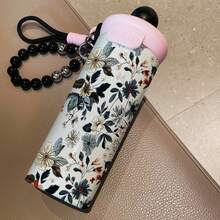 1PC 600ML Simple Leopard Print, Personalized Leopard Print, Stylish Leopard Pattern Stainless Steel Thermal Cup, Dual-Use Coffee Cup, Portable Straw Cup, Lanyard Thermal Cup, Suitable For Office, Home, Gift Recommendation, Coffee/Milk/Tea - Multicolor - View 12