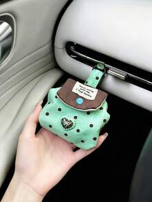 Cute Bear Fabric Car Air Vent Storage Bag, Car Air Vent Organizer Pouch, Can Hold Earphones, Car Keys, Lipstick, Small Items Storage, Exquisite Multi-Functional Car Storage Organizer, Car Storage Bag - Storage Bag - View 13