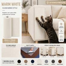 7pcs Self-Adhesive Cuttable Cat Scratch Protector Roll, Solid Color Multi-Function Durable, Self-Adhesive Backing No Nails Needed, Freely Cuttable, Suitable For Sofa Armrests, Chair Edges, Wall Corners, Table Legs And Bed Sides - 40*100cm - View 13