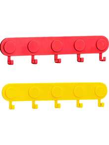 1pc Creative Magnetic Building Block Hook, Strong Load Bearing, High Decorative Value, Can Be Used As Door Hook/Key Hook/Clothes Hook, Suitable For Home Storage And Various Scenarios, Cute And Practical Home Storage Tool - View 4