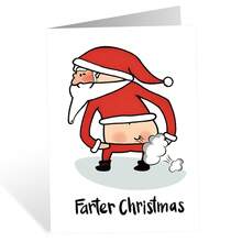 1pc Funny Santa Claus Greeting Card With Envelope, Holiday Blessing Card, Suitable For Anyone, Christmas Celebration Card, Perfect Gift For Friends And Family - A - View 3