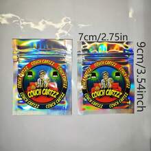 100pcs Ziplock Mini Seal Bags, Portable Small Zipper Pouches, Gift Storage Bags, 100pcs/Pack, Multiple Styles Available, New Printed Mini Self-Sealing Bags, Jewelry Storage Moisture-Proof Bags, Smell-Proof Cartoon Pattern Sealed Bags - 7x10cm/2.75x3.93inch - View 2