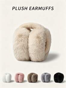 Unisex Winter Warm Ear Muffs, Foldable & Adjustable For Easy Storage, Soft Polyester Velvet Material, Elastic Fit Cold-Proof, Portable Comfortable Ear Protection, Practical Outdoor Accessory, Cute Gift For Family And Friends - Multi-color - View 7
