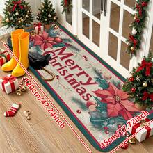 1/2/3pcs Christmas Theme Kitchen Rug, Flannel Kitchen Mat, Comfortable Soft Absorbent Non-Slip Machine Washable With Non-Slip Backing, Multi-Functional Home Floor Mat For Entryway, Living Room, Bedroom, Kitchen, Dining Room, Bathroom, Laundry Room, Patio, Hallway, Christmas Holiday Home Decor - Multicolor - View 16