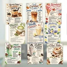 20pcs Watercolor Drink Recipe Cards, Suitable For Cafes, Parties - Colorful English Flashcards With Step-By-Step Drink Guides, Smoothie Lemonade Milk Tea Soda Recipe Collection, Summer Drink Creative Gift - 20 Watercolor Drink Recipe Cards - View 4