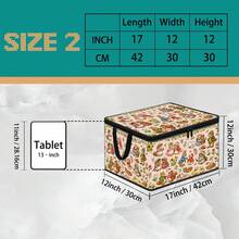 Multi-Size Options, Fun Cartoon Print Foldable Storage Box With Zipper Handle, Upgraded Fabric Large Capacity Storage Organizer, Suitable For Wardrobe, Dorm, Underbed Storage, Clothes, Bedding, Toys, Miscellaneous Items, Home Moving Organization - Multi-color - View 14