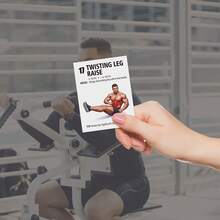 30pcs - Abdominal Workout Flash Cards, Beginner Men's Abdominal Training Guide Cards, Portable Home Fitness Core Training Instruction Cards, Beginner-Specific Indoor Abdominal Muscle Exercise Reference Cards - 30-pack Abs Workout Flash Cards - View 2