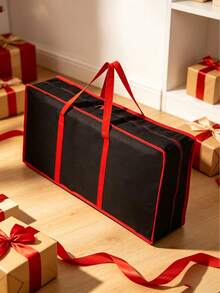 Christmas Gift Wrapping Organizer With Storage - Large Capacity Storage Box With Lid, 32.28x13.39x5.12 Inches, Lid & Labelled Compartments For Wrapping, Gift Wrap Storage - Multicolor - View 5