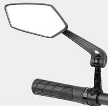 1pc/2pcs Mountain Bike Rearview Mirror, 360° Rotatable Flat Mirror, Easy Installation, Foldable Scratch-Resistant Design, Wide-Angle View For Safer Riding, Suitable For Mountain Bike/Road Bike/Electric Bike, Black, Left And Right Options - Multicolor - View 14