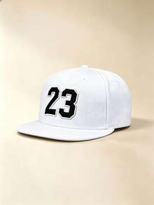 1pc Men Women 23 Number Embroidered Snapback Cap Adjustable Flat Brim Hip Hop Baseball Hat For Street Sports Daily Wear - Multicolor - View 11