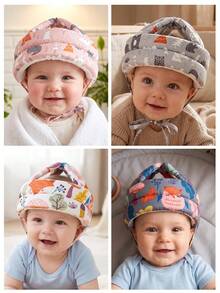 1pc Anti-Fall Baby Head Protection Hat, Toddler Learning To Walk Protective Helmet, Anti-Collision Head Guard For Babies Aged 8-36 Months, Adjustable Size, Breathable Mesh Fabric, Baby Safety Gear - Pink - View 11