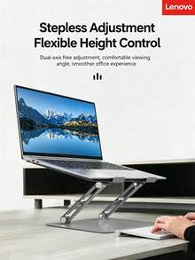 Lenovo W7 360° Rotating Laptop Stand, Aluminum Alloy Adjustable Computer Stand With Large Silicone Non-Slip Base, Universal Desktop Support For Home And Office - View 4