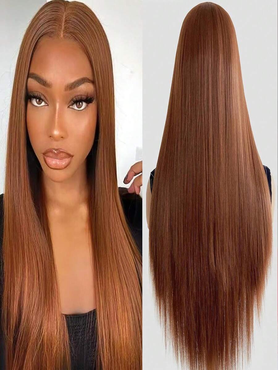 Brown Synthetic Hair Lace Front Wig, Glueless 13x4 HD Lace Front Wig, Halloween