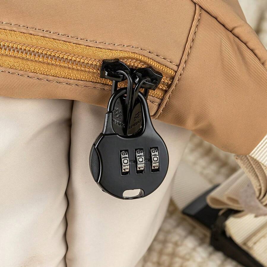2pcs Small Metal 3-Digit Combination Lock, Travel Lock, Luggage Digital Lock, Backpack Lock, Minimalist Design, Suitable For Storage Lockers, Travel Bags, Gym - Combination Lock - View 1