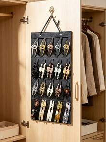 Felt Hanging Hair Clip Storage Hanging Bag, Wall Mounted Storage Bag, Multi Pocket Large Capacity Design, Saves Vanity Desktop Space, Can Be Hung In Bedroom Or Closet, Simple And Practical, Perfect Organizer For Girls' Hair Accessories - Multicolor - View 1