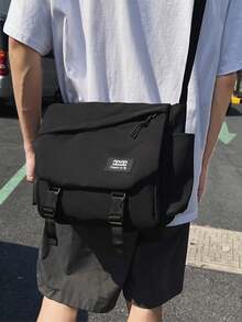 Fashion Men's Shoulder Crossbody Bag - Black - View 1