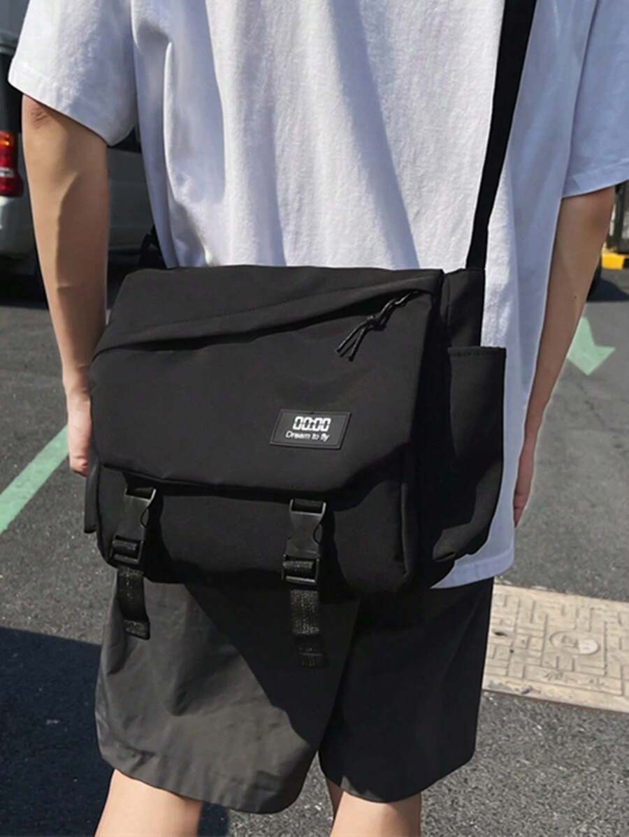 Fashion Men's Shoulder Crossbody Bag - Black - View 1