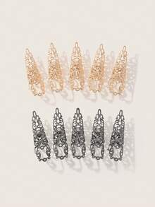 Valisandre 5pcs/Set  Exaggerated Nail Jewelry Rings Set For Women, Suitable For Party And Performance - Ring Set - View 2