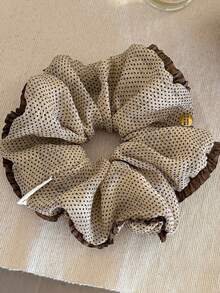 1pc French Style Gentle Polka Dot Lace Scrunchie Hair Tie For Women Back Of Head Ponytail Hair Accessory - Multicolor - View 1