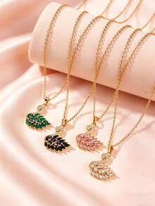 A Sweet And Elegant Swan-Designed Kids Necklace, Perfect For Holiday, Birthday, Party Decorations, And A Top Choice For Gifting. - Multicolor - View 2