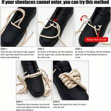 1 Pair Shoelaces,Thick Rope Shoelaces, Replacement Laces,Shoe Accessories - Red - View 6