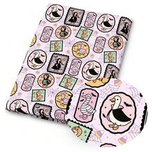 1 miếng vải in họa tiết Halloween dễ thương - vải polyester cắt sẵn nhiều kích cỡ với họa tiết ma, bí ngô, đầu lâu và vịt - phù hợp để may vá, làm scrapbook, khăn trải bàn và đồ thủ công - Vịt - Xem 12
