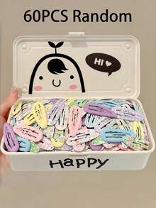 60/36/24/12 Pcs Multi-Color Printed Hair Clips Set, Cute Y2K Hair Accessories, Sweet Patterned Hair Clips For Girls & Women, Daily Wear&Party - Multicolor - View 12