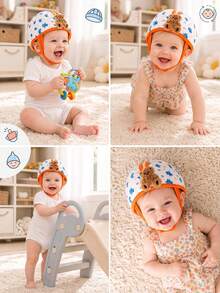 HAPPY WALK 1pc Baby Learning To Walk Anti-Collision Hat, Cute Bear Head Anti-Collision Head Protection Pad, Head Protection Hat, Anti-Collision Equipment Baby Learning To Walk Helmet, Second Generation Upgraded Version. - 2nd Gen Upgraded Version - Bear Hat - View 3