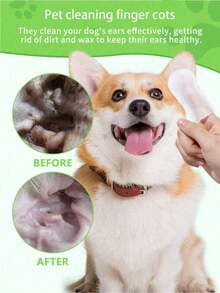 50pcs Count Gentle Pet Ear & Teeth Cleaning Wipes - Disposable Finger Wipes For Dogs, Soothing Odor Eliminator - Multicolor - View 3