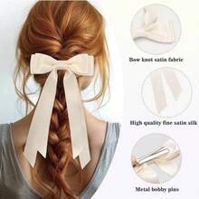 4pcs/1pc 1set Women's Elegant Bow Hair Clips, Minimalist Fashion Street Style Hair Accessories, Suitable For Daily, School, Travel, Commute - Multicolor - View 2