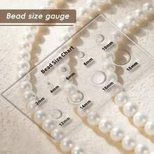 1pc Bead Measuring Ruler, Acrylic Bead Size Measurement Tool, Transparent Round Template, Multi-Functional Geometric Template Ruler, Suitable For Measuring Beads, Stones, Gemstones, Diamonds, DIY Bead Jewelry, Jewelry Supplies - Measurement - View 4