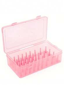1pc Piping Nozzle Storage Box, Cake Decorating Piping Nozzle Storage Box With Safety Lock, Suitable For Standard And Large Nozzles, Sewing Thread Box, Transparent Needle Storage Box, DIY Home Accessories (Light Blue/Transparent) - One Size Fits All - View 9