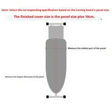 1pc Blue Leaf Pattern Ironing Board Cover | Polyester Material, Heat Resistant, Elastic Edge, Easy To Install, Machine Washable, Fits Most Ironing Board Sizes, Cover Only - Grey - View 6