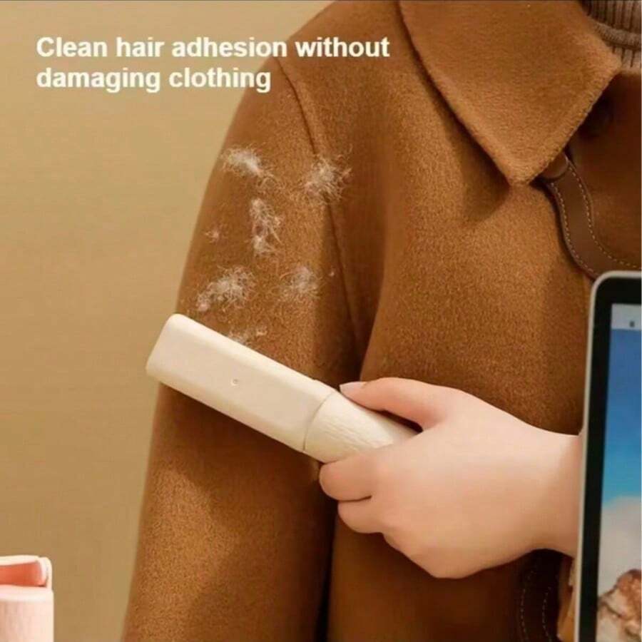 Portable Foldable Strong Adhesive Mini Lint Roller Set With Dust Cover, 180° Foldable Compact Design, Essential For Home, Office And Travel - Multicolor - View 1