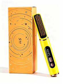 Wireless Bangs Comb, Women's Portable Straightening Brush, Dual Use For Straight And Curly Hair, Fast Heating, Suitable For All Hair Types, Anti-Scald Design With LED Digital Display, USB Rechargeable Negative Ion Heating Straightening Brush, Effectively Smooths Frizz And Enhances Hair Shine, Anti-Scald Design, 3 Temperature Settings, 30s Rapid Heating, Built-In 4000mAh Battery, Approx. 30min Runtime. Can Create Salon-Quality Styling Effects, Suitable For Short Hair, Bangs, Long Hair And Curly Hair - Multicolor - View 12