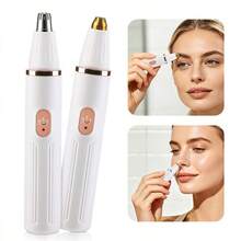 2-In-1 Portable Electric Eyebrow Trimmer, Nose Hair Trimmer, Pen-Style Hair Removal Device, USB Rechargeable Painless Precision Eyebrow And Nose Hair Trimmer, Easy To Clean, Suitable For Facial Eyebrows And Nose Hair Trimming, Ideal For Beginners, Essential Makeup Tool - View 11