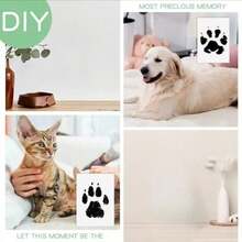 1/2/3/4/5pcs Inkless Pet Paw Print Keepsake (Includes 2 Cards), (Usage: Use With Red Text Facing Down) Pet Memorial, Perfect For Commemorating Cat And Dog Growth, Preserving Precious Pet Memories, Valentine's Day Gift (Remove Hair Between Pet Paws For Best Results) - Multicolor - View 6