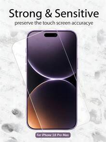ZYONS 3pcs Ultra-Durable Full Screen HD Tempered Glass Screen Protector, Compatible With IPhone 18 Pro Max/18 Pro/Ultra/Fold/17/17Pro/17Air/17Pro Max/16/16Pro/16Pro Max/15/15Pro/15Pro Max/14/14Pro/14Pro Max/13/13Pro/13Pro Max/12/11/XS/8/7. Anti-Scratch, Anti-Shock, Anti-Fingerprint, 9H Hardness, Easy Installation. Not Full Screen - Clear - View 2