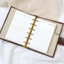 40 Sheets A6/A7 6-Hole Weekly Planner Binder Refills, Page-Turn Layout Basic Undated Weekly Schedule Inserts, Minimalist Grid Planner Pages For Journal Time Management Stationery - Weekly Planner - View 3