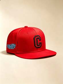 1pc Unisex Flat Brim Snapback Hat, 3D Letter C Embroidery With Chicago Side Logo Adjustable Baseball Cap Hip‑Hop Street Hat For Daily Sports Travel - Multicolor - View 7