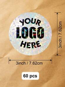 Custom Round Logo Stickers For Business, Personalized Crached Window Holographic Circle Sticker Label For Business Logo , Customized Waterproof Stickers With Image And Text. Custom Sticker For Business Logo, Bakery - Crushed Glass Laser - View 18