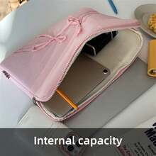 DANYCASE For 11/13/14/15.6 Inch Thickened Heavy Duty Laptop Sleeve Tablet Organizer Bag Korean Cute Bow Design For Laptop - Multicolor - View 3