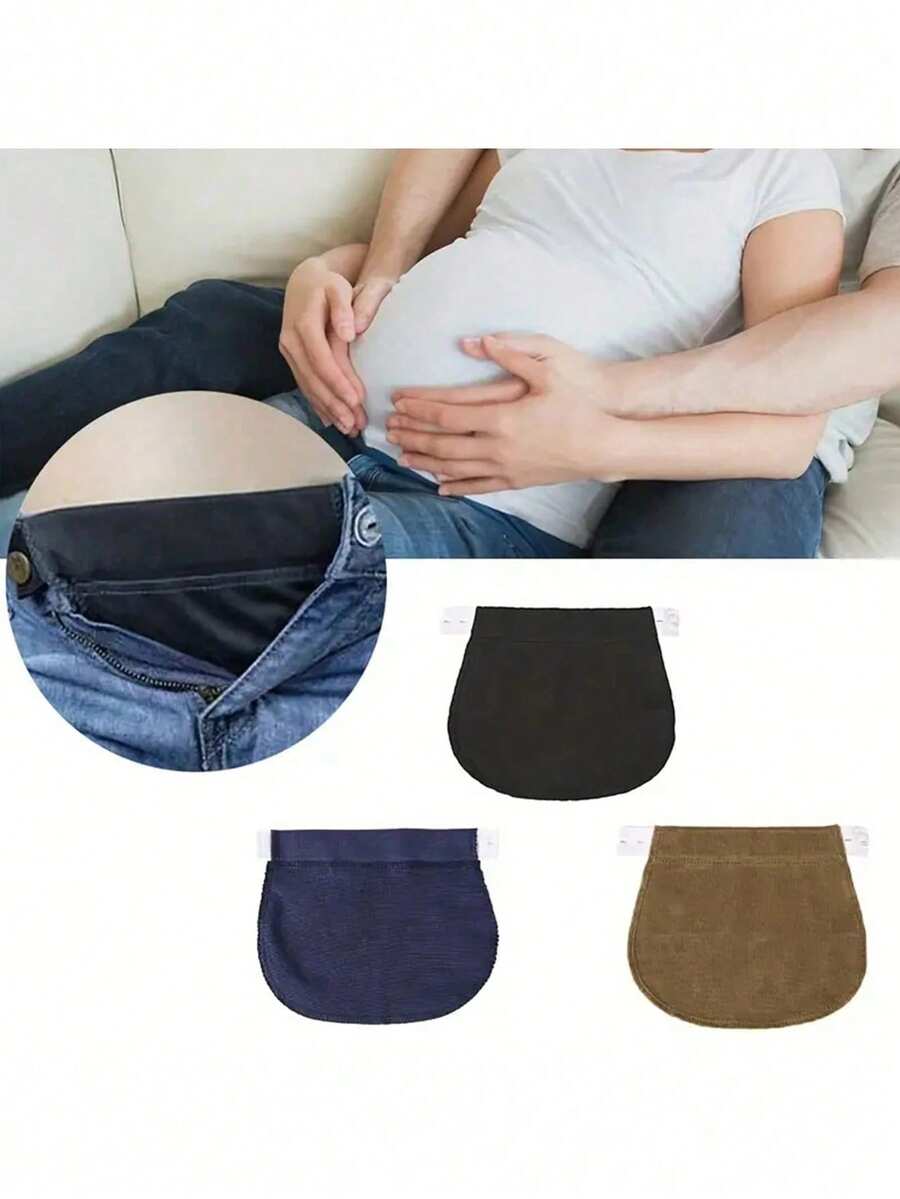 1pc Adjustable Waistband Extender, Elastic Waistband Extender With Buttons, Suitable For Maternity Pants, Mother's Day Gift For Mom - Multicolor - View 1
