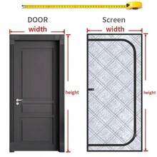 Aluminum Foil Oxford Fabric U-Shaped Zipper Door Curtain, Thickened Thermal Insulation Windproof Sealed Heat Barrier, For Home Use - Insulated Door Curtain - View 5