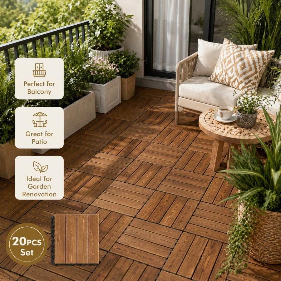 Terrazza in legno massello