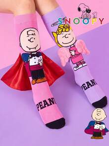 1 Pair Snoopy 3D Decorative Children's Socks, Christmas Creative 3D Cape Kids Leg Socks, Gift Socks - Multicolor - View 5