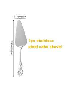 1pc/2pcs Vintage Stainless Steel Royal Cake Set, Cake Knife And Cake Server, Suitable For Dishwashing, Graduation, Party, Holiday, Travel, Gift - Multicolor - View 8
