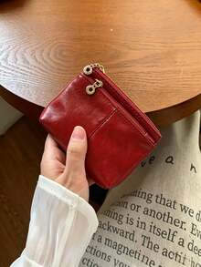 Christmas Promotion Mini Coin Purse, Simple Japanese Style Unisex Small Student Key Card Holder Pouch - Multicolor - View 6