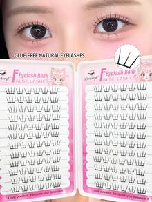 Lvcheryl No Needed Glue Self Adhesive False Eyelashes Book Messy Lazy Large-Capacity 12-13mm Natural Volume Eyelashes Extension,Easy To Wear Reusable Strips Lashes Beginner Friendly Makeup Tools - C - View 17